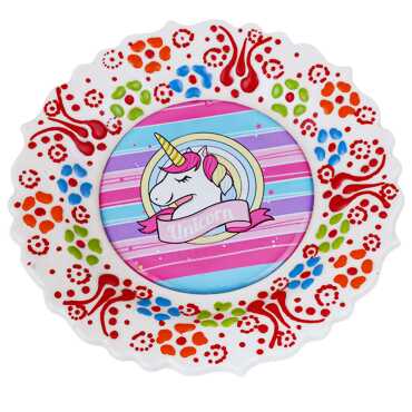 Unicorn Themed Myros Ceramic Picture Plate 12 cm - 2
