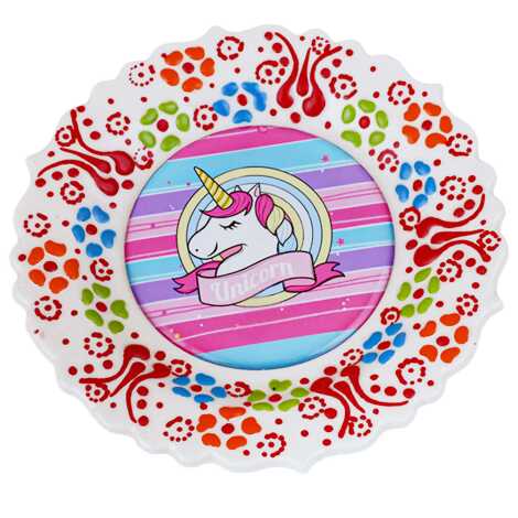 Unicorn Themed Myros Ceramic Picture Plate 12 cm - 2