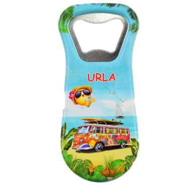 Myros - Urla Themed Customised Uv Printed Plastic Base Plastic Base Bottle Opener 95x43 mm