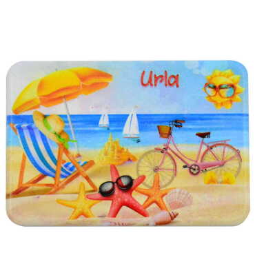 Urla Themed Customised UV Printed Plastic Base Rectangle Fridge Magnet 80x50 mm - Thumbnail