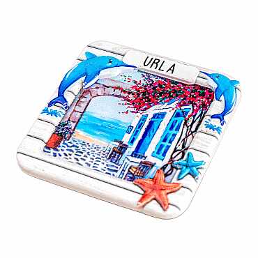 Urla Themed Myros Local Design Polyester Refrigerator Magnet - 6