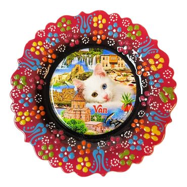 Van Themed Turkish Ceramic Plate With Epoxy 18 Cm - 4