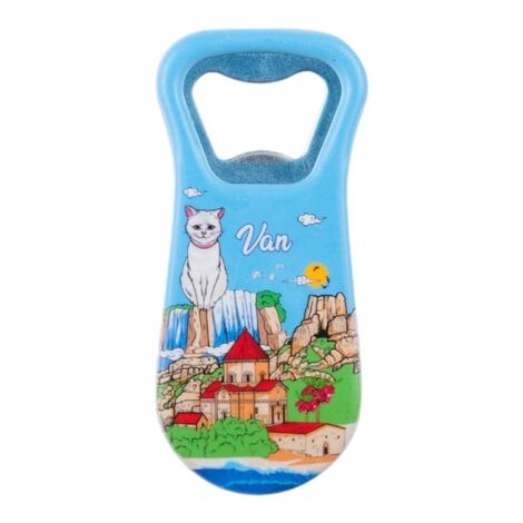 Van Themed Customised Uv Printed Plastic Base Plastic Base Bottle Opener 95x43 mm