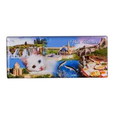 Myros - Van Themed Epoxy Dome Panaromic Souvenir Fridge Magnet 120x50 cm