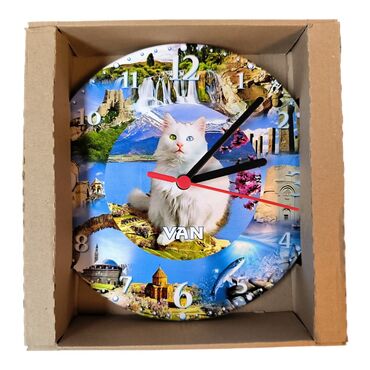 Van Themed Epoxy Wall Clock Home Decoration 20 Cm - Thumbnail