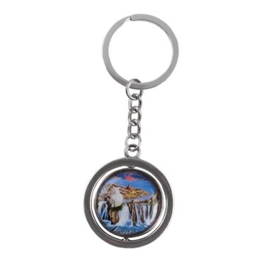 Van Themed Metal Spinner Keychain 38x100 mm - Thumbnail