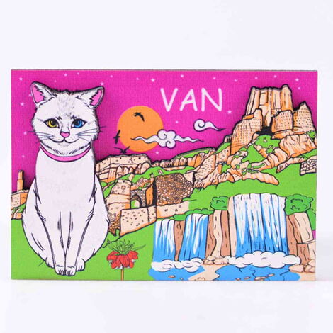 Van Themed Wooden Customised 2D Souvenir Fridge Magnet - 3