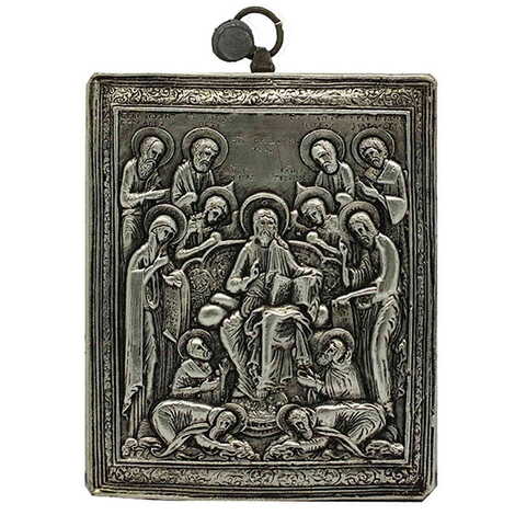 Virgin Mary Of Boiler Handmade Silver 950 Icon 120x95 mm