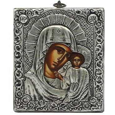 Myros - Virgin Mary Of Boiler Handmade Silver 950 Icon 125x110 mm