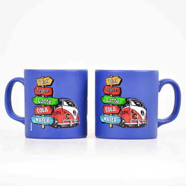 Volkswagen Beetle Themed Ceramic Custom Printed Mug - Thumbnail