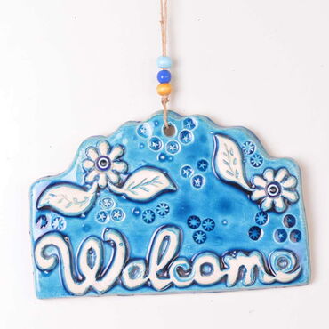 Myros - Welcome Themed Nautical Ceramics Third Size Wall Hanging