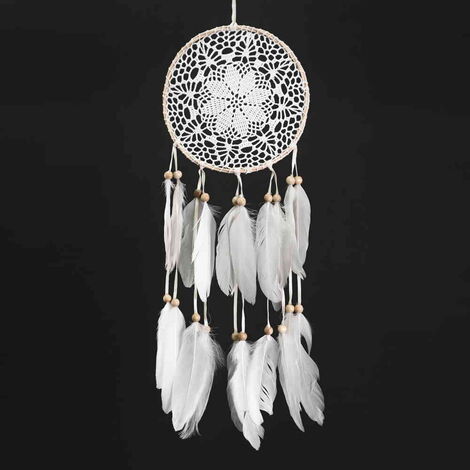 White Flower Lace Dreamcatcher