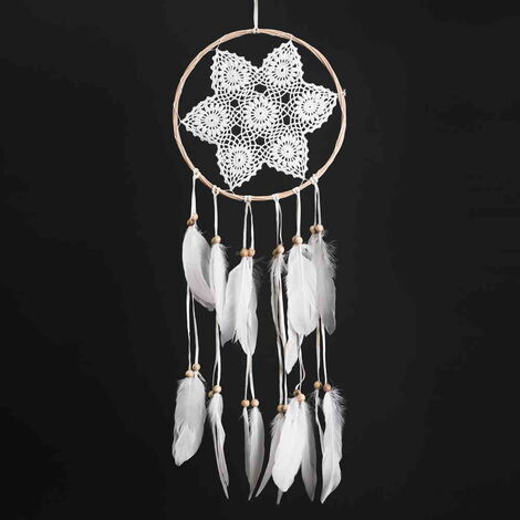 White Lace Hexagram Dreamcatcher