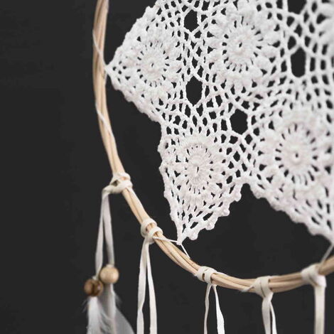 White Lace Hexagram Dreamcatcher