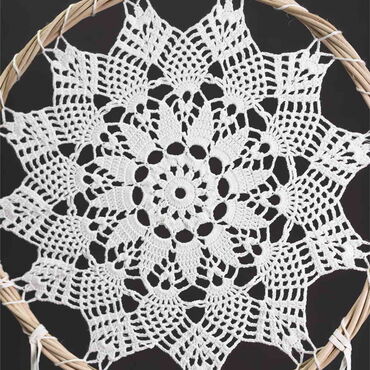 Myros - White Lace Multi Pointed Star Dreamcatcher