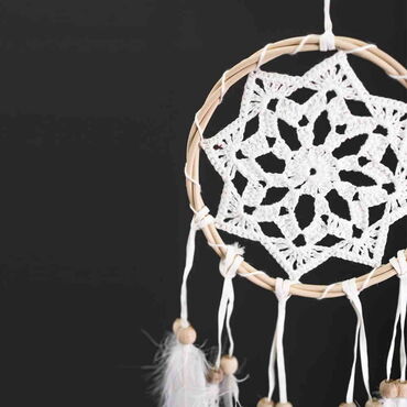 White Lace Octagram Dreamcatcher - Thumbnail