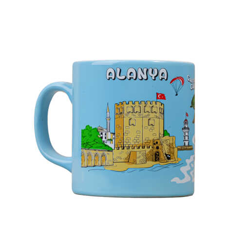 Wholesale Alanya Themed Ceramic Traditional Mug T 82*90 mm - 5
