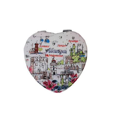 Wholesale Alanya Themed Myros Heart PU Mirror - 5