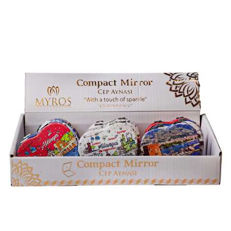 Wholesale Alanya Themed Myros Heart PU Mirror - 1
