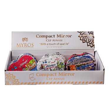 Wholesale Alanya Themed Myros Heart PU Mirror - 3