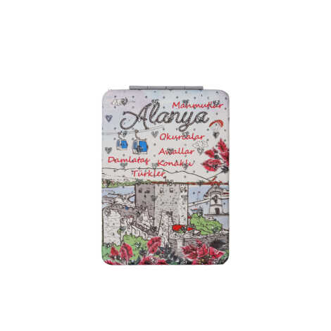 Wholesale Alanya Themed Myros Rectangle PU Mirror - 1