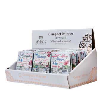 Wholesale Alanya Themed Myros Rectangle PU Mirror - 2