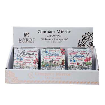 Wholesale Alanya Themed Myros Rectangle PU Mirror - 3