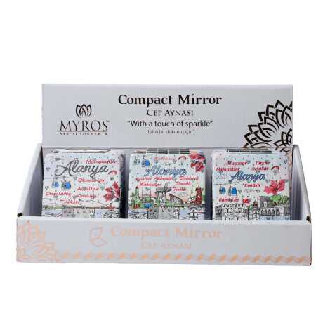 Wholesale Alanya Themed Myros Rectangle PU Mirror - 3