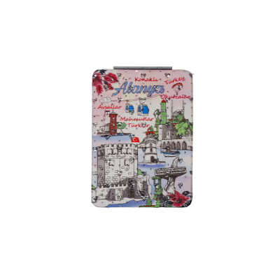 Wholesale Alanya Themed Myros Rectangle PU Mirror - 6