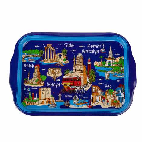 Wholesale Antalya Region Themed Tray Double Sided Printed 23x30 CM - 1