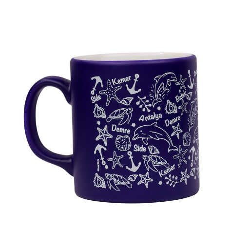 Wholesale Antalya Themed Ceramic Colorful Printed Mug Model E 82x90 mm - 1