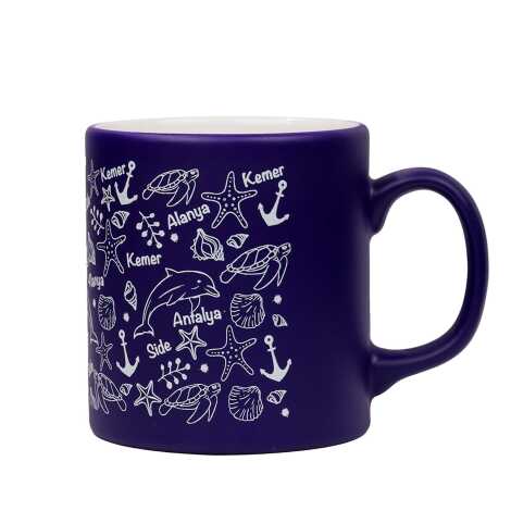 Wholesale Antalya Themed Ceramic Colorful Printed Mug Model E 82x90 mm - 2