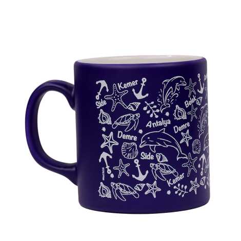 Wholesale Antalya Themed Ceramic Colorful Printed Mug Model E 82x90 mm - 3