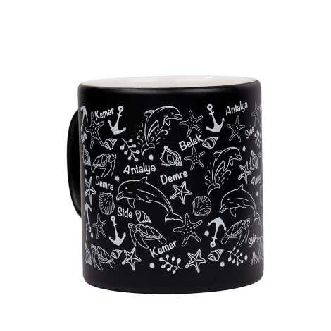 Wholesale Antalya Themed Ceramic Colorful Printed Mug Model E 82x90 mm - 4