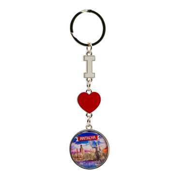Wholesale Antalya Themed I Love Keychain - Myros