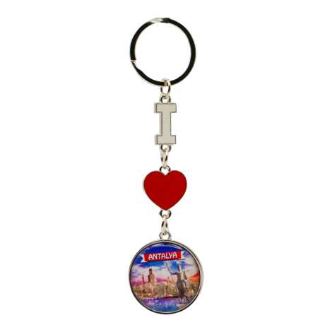 Wholesale Antalya Themed I Love Keychain - 1