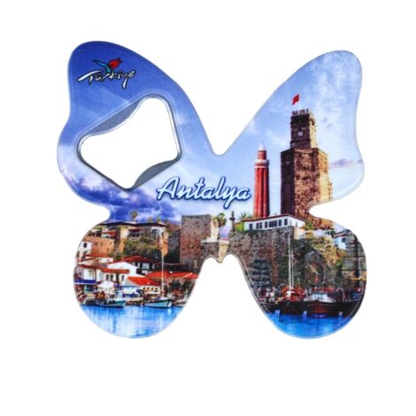 Wholesale Antalya Themed Myros UV Butterfly Bottle Opener - 1