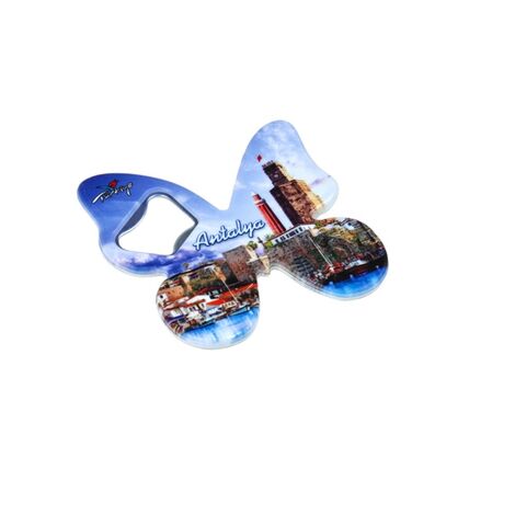 Wholesale Antalya Themed Myros UV Butterfly Bottle Opener - 4