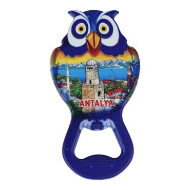 Wholesale Antalya Themed Myros UV Owl Bottle Opener - 1