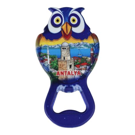 Wholesale Antalya Themed Myros UV Owl Bottle Opener - 1