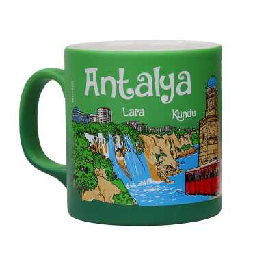Wholesale Antalya Themed Traditional Ceramic Mug T 82*90 mm - Myros