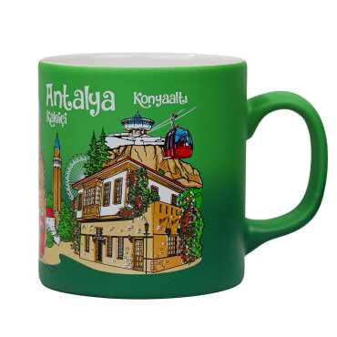 Wholesale Antalya Themed Traditional Ceramic Mug T 82*90 mm - 2