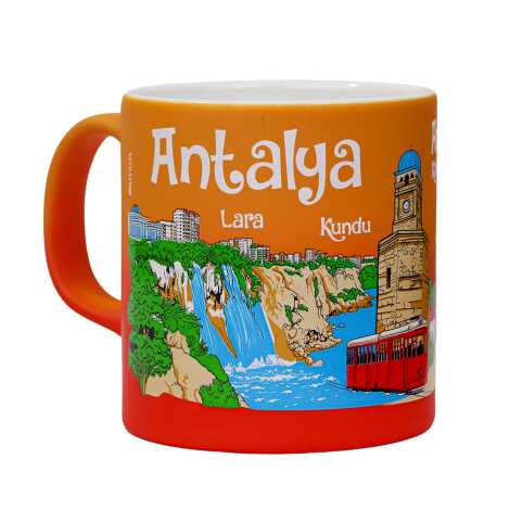 Wholesale Antalya Themed Traditional Ceramic Mug T 82*90 mm - 12