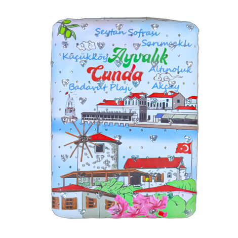 Wholesale Ayvalık Themed Myros Rectangular PU Mirror - 4