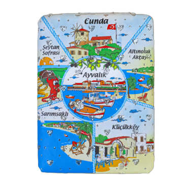 Wholesale Ayvalık Themed Myros Rectangular PU Mirror - 6