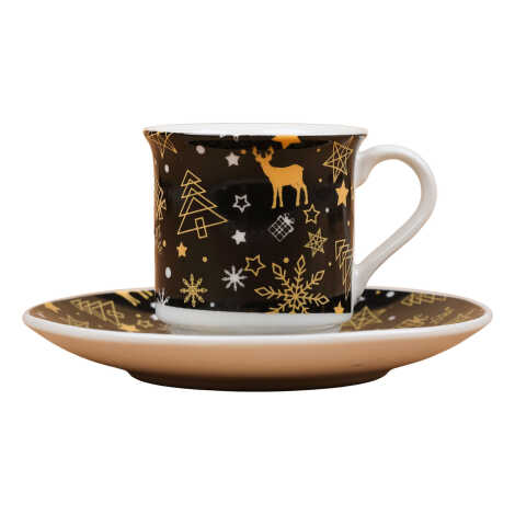Wholesale Black Christmas Themed Coffee Cup - 2