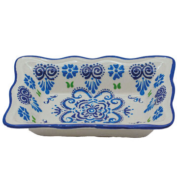 Wholesale Blue and White Rectangular Snack Bowl - 3