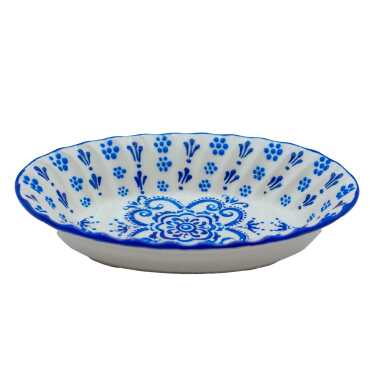 Wholesale Blue White Oval Snack Bowl - 4