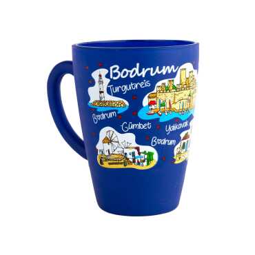 Wholesale Bodrum Themed Oval Glass Mug 27 Cl - 6