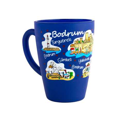 Wholesale Bodrum Themed Oval Glass Mug 27 Cl - 6